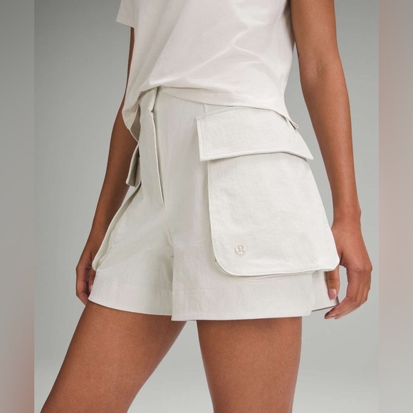 lululemon athletica Pants - Lululemon Relaxed-Fit Super-High-Rise Cargo Short 4